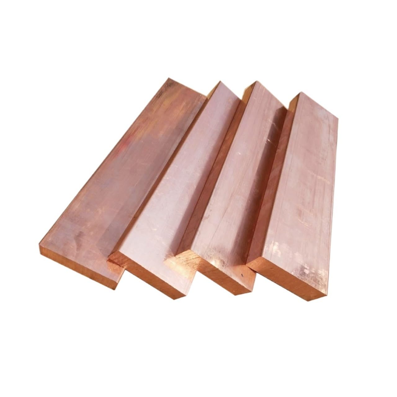Copper Bus Bar, Length 500mm 99.95 Percent Pure Copper Plate, Thickness 3mm to 12mm T2 Red Copper Flat Bar Strip 1pc(3x8x500mm)