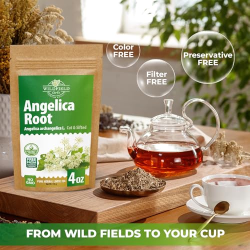 Image of 4 oz. Angelica Root Bulk Herb Herbal Tea (Angelica Archangelica) - 113g Herb Tea