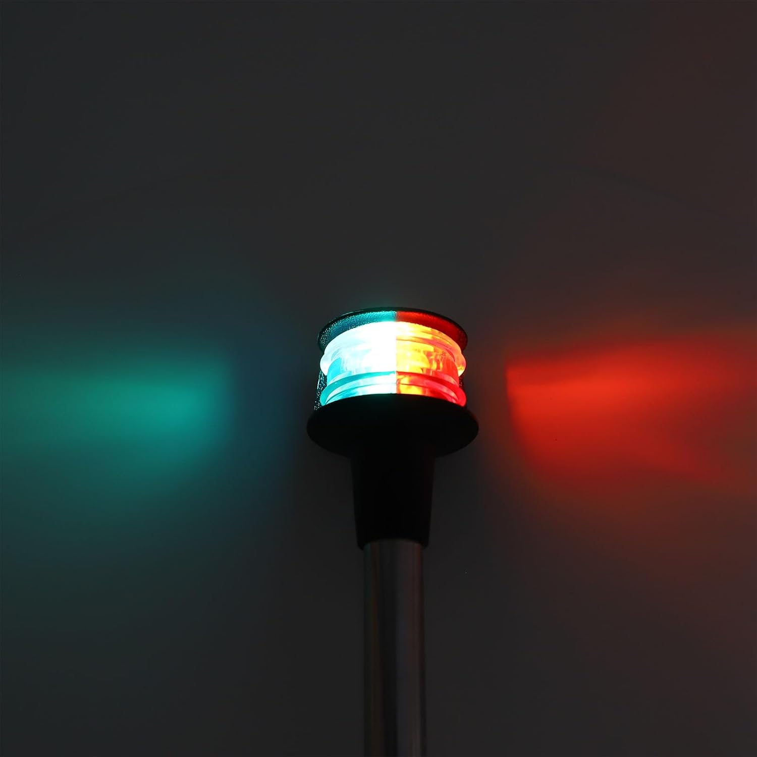 DC12 24V 18in Boat Navigation Light Red and Green Bow Light with Detachable Plug in Base