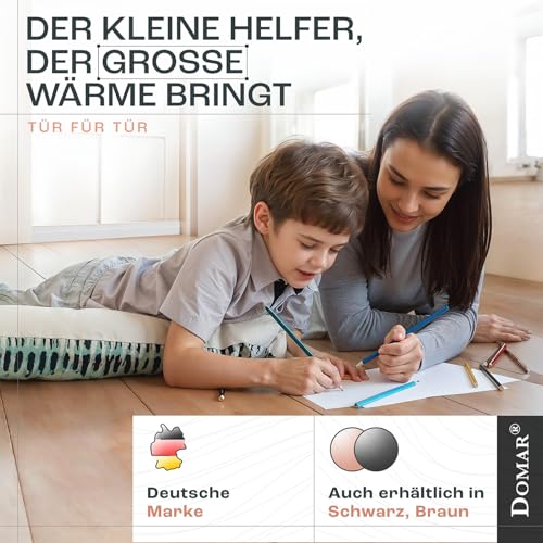 Zugluftstopper für Türen 100cm Weiß - Türdichtung Selbstklebend extra stark - Tür Zugluftstopper für maximale Isolierung - Luftzugstopper für Türen - Tür Zugluftstopper für Türen