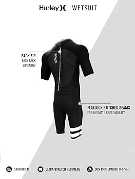 Amazon | Hurley Fusion 2/2mm Men's Back Zip Shorty Summer