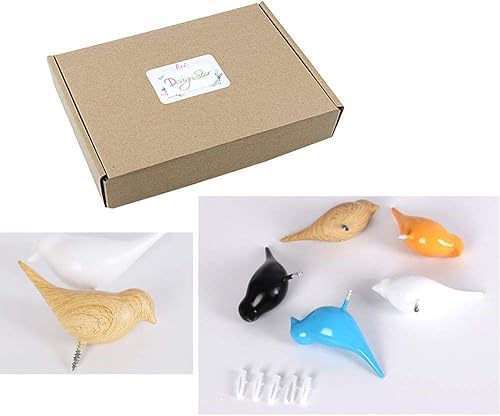 Miniatura 3 de DesignSter Ganchos de resina para abrigos de pájaros, creativos montados en la pared, decoración de arte, sombrero, toallero, colgador, regalo para