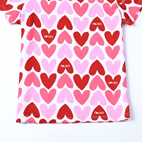 Jxstar Girls Valentines Day Gifts Pajamas Set Kids Lover Heart Pjs Sleepwear4