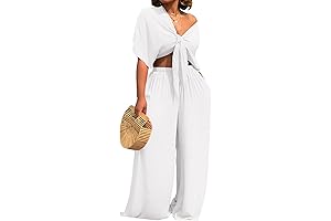 Women's Sexy White Two Piece Outfits