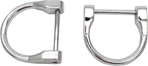 Miniatura 2 de 4 anillos en forma de U de 1 pulgada con tornillo en forma de U para llavero cromo