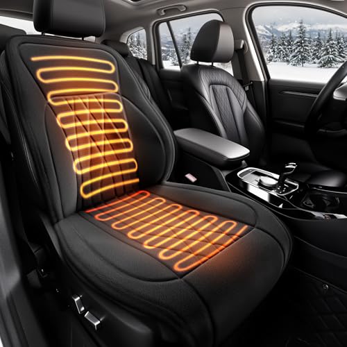 Comfort Car Seat Cushion with 4H Auto Shut-Off, Full Back Bottom Support for Car Truck SUV Van