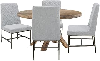 Parker House Crossings Downtown 60 in. Dining Table with 4 Upholstered Chairs