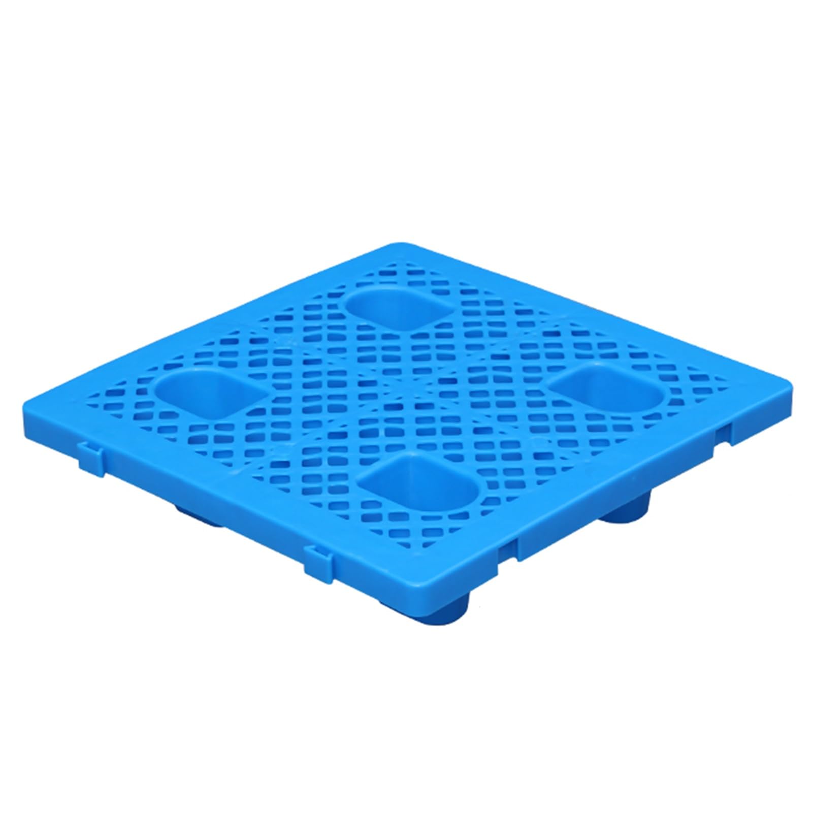 HJLKDYM Blue Polyethylene Pallet Breathable Mesh Lightweight Storage Mat, Lightweight Moisture-Proof Floor Pallets for Wet Basement Floor Storage Outside(50x50x12cm)