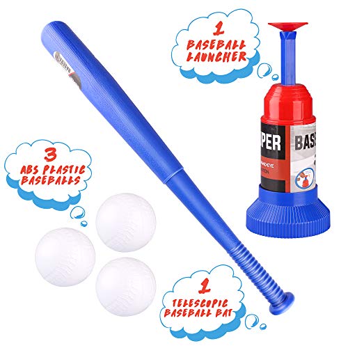 Asyxstar Toddler Toys T-Ball Set,Kids Toys Baseball Tee Ball Set Outdoor Toys for Toddler Boy Toys with 3 Baseballs