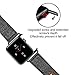 iHillon Bands Compatible with Apple Watch 42mm/44mm Series 5 Series 4 Straps, Classic Canvas Fabric Genuine Leather Wristbands Black Buckle Compatible with iWatch Series 3/2/1, Women Men, Black