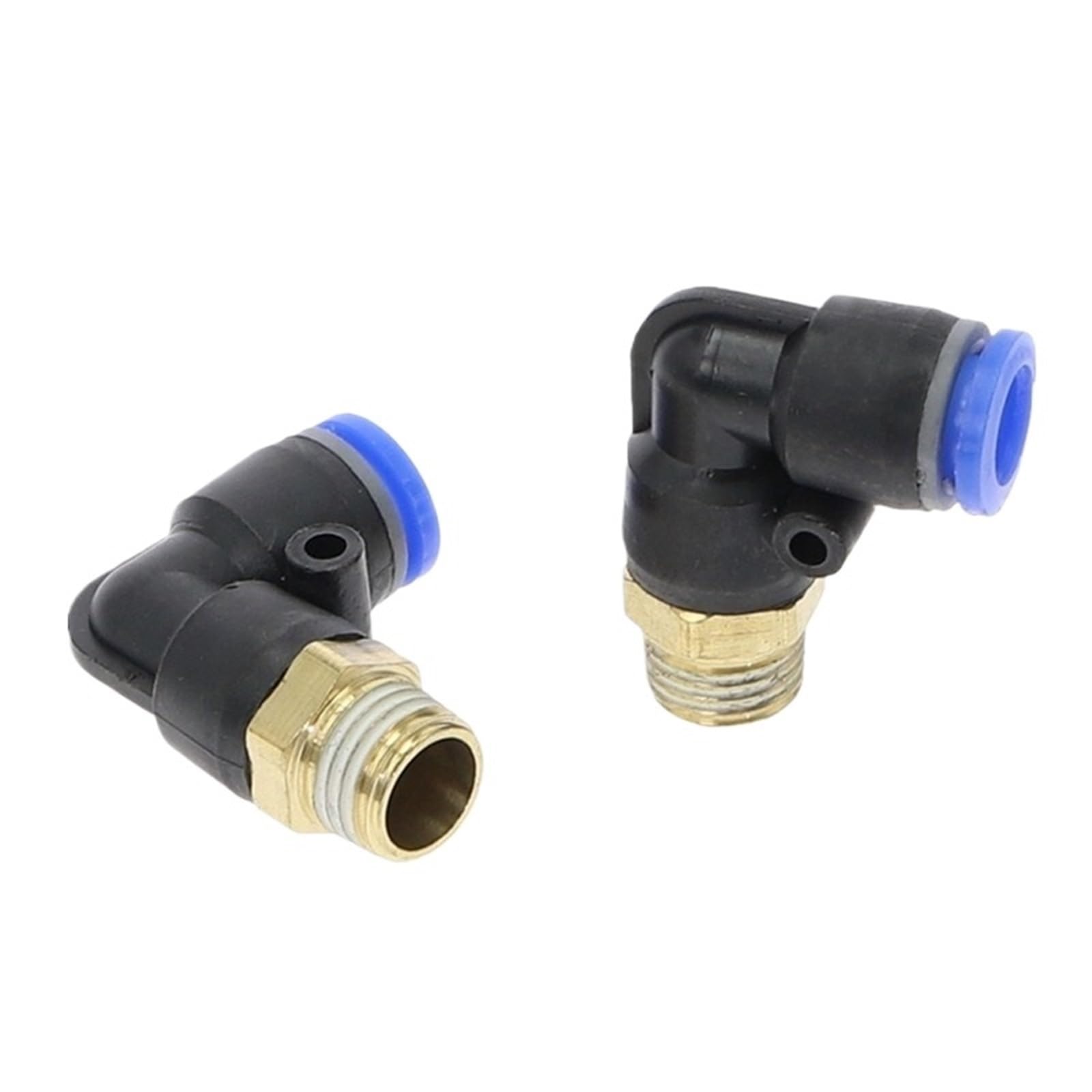 Conector de codo neumático rápido para manguera de 12 mm y rosca de 1/4