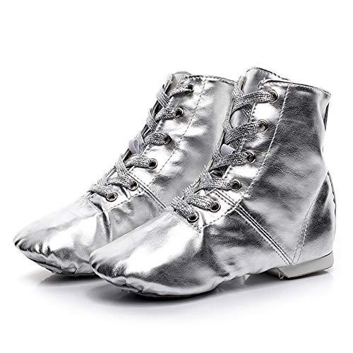 YKXLM Lace up Jazz Shoes Modern Dance Boots Over The Ankle for Women and Men,Model GBPUJS2