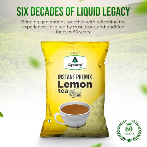 Image of Apsara Instant Premix Lemon Tea 1kg | 2 in-1 Tea, Lemon Flavoured Tea, and Hot Lemon Tea | Refreshing Summer Drink | Ready to Drink