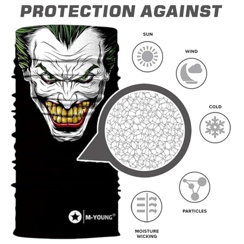 Image of Skull Face Sun Mask Half,Bandanas,Neck Gaiter, Headwear, Headband for Fishing, Hunting,Yard Work