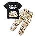 Qiraoxy Completi Estivi Bambino Mama's Boy Maniche Corte T-Shirt Top Pantaloncino a Camouflage Bambini Abbigliamento Set Abbigliamento Bambino Maschio Vestito