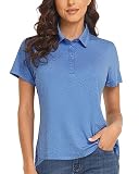 URMOSS Women's Performance Polo Shirt Short Sleeve T-Shirt Casual Golf Polo Shirts for Women Athleti