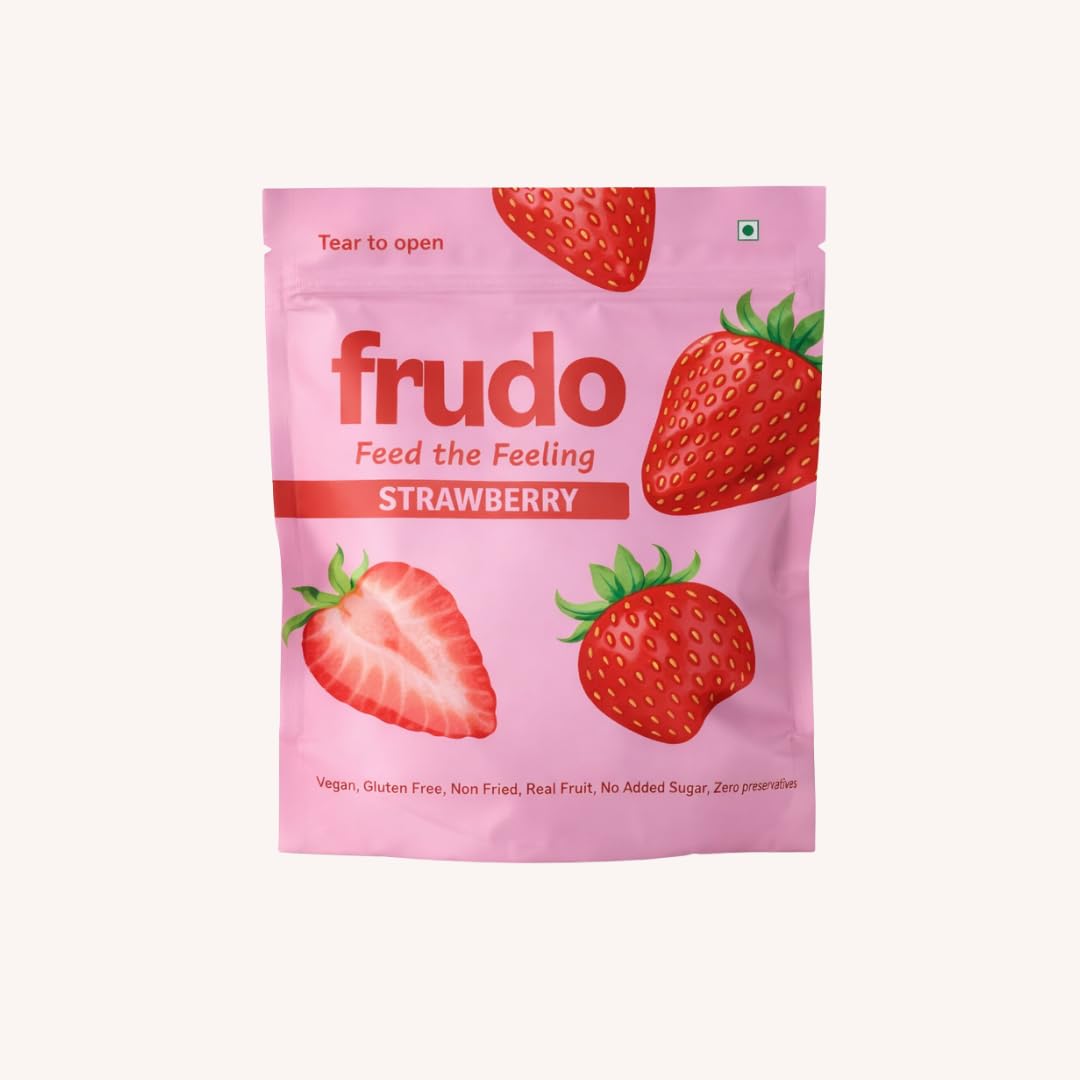 FRUDO Freeze Dried Strawberry Fruit Bites | 100% Real Fruit Snack | No Added Sugar | Non Fried | Vegan | Gluten Free | Crispy Strawberry Bites | 5g | Pack of 1-picture-31