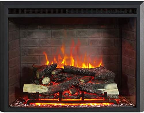 Amazon.com: RICHFLAME Gavin 33 Inches Electric Fireplace Insert with Log  Speaker, Designed for Stud, Wood Burning Opening, Cabinet u0026 Wood Mantel,  Remote Control, 750/1500W, Black : Home u0026 Kitchen