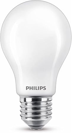 PHILIPS LED Premium Classic A60 Frosted Light Bulb 2 Pack [E27 Edison Screw] 10.5W - 100W Equivalent, Warm White 2700K, Non Dimmable [Energy Class D]