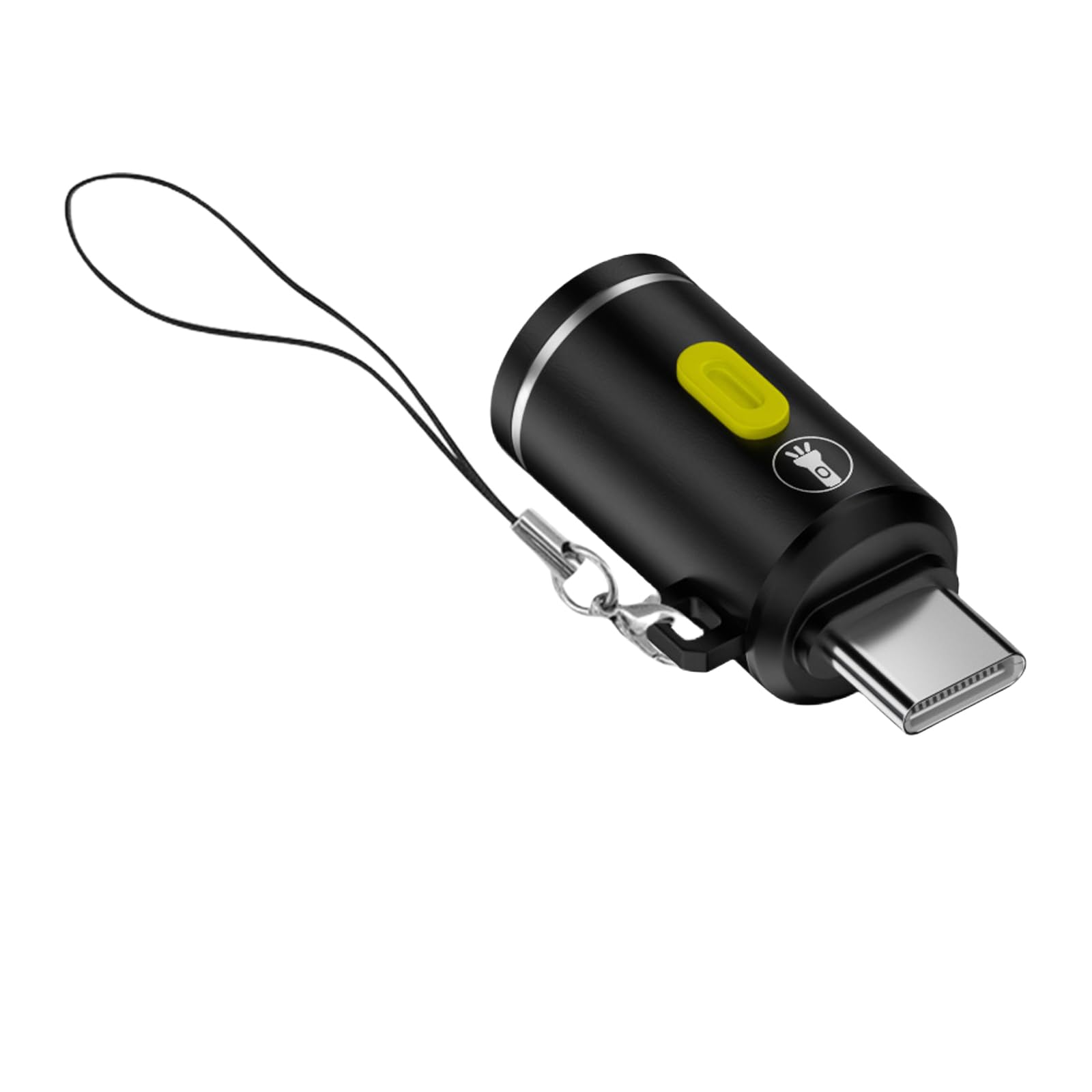 Zepfjhe Black Usb C Flashlight For Biking And Everyday Carry High Brightness Low Energy Consumption Not Need Battery