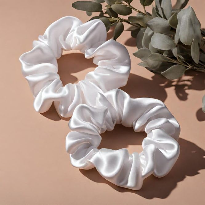Present4U Classic 2 Pcs Off White Satin Silk Scrunchies For Women And Girls Scrunchie for Less Hair fall Hairbands Rubber Band Scrunchies For Girls Best Gift For Mom, Sister And Girlfriend (B0DBD2CFFD) Amazon Price History, Amazon Price Tracker