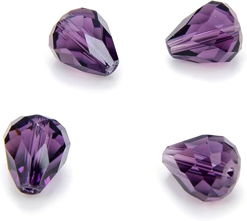 24 cuentas de cristal austriaco Adabele de 12 x 10 mm, de terciopelo morado, com