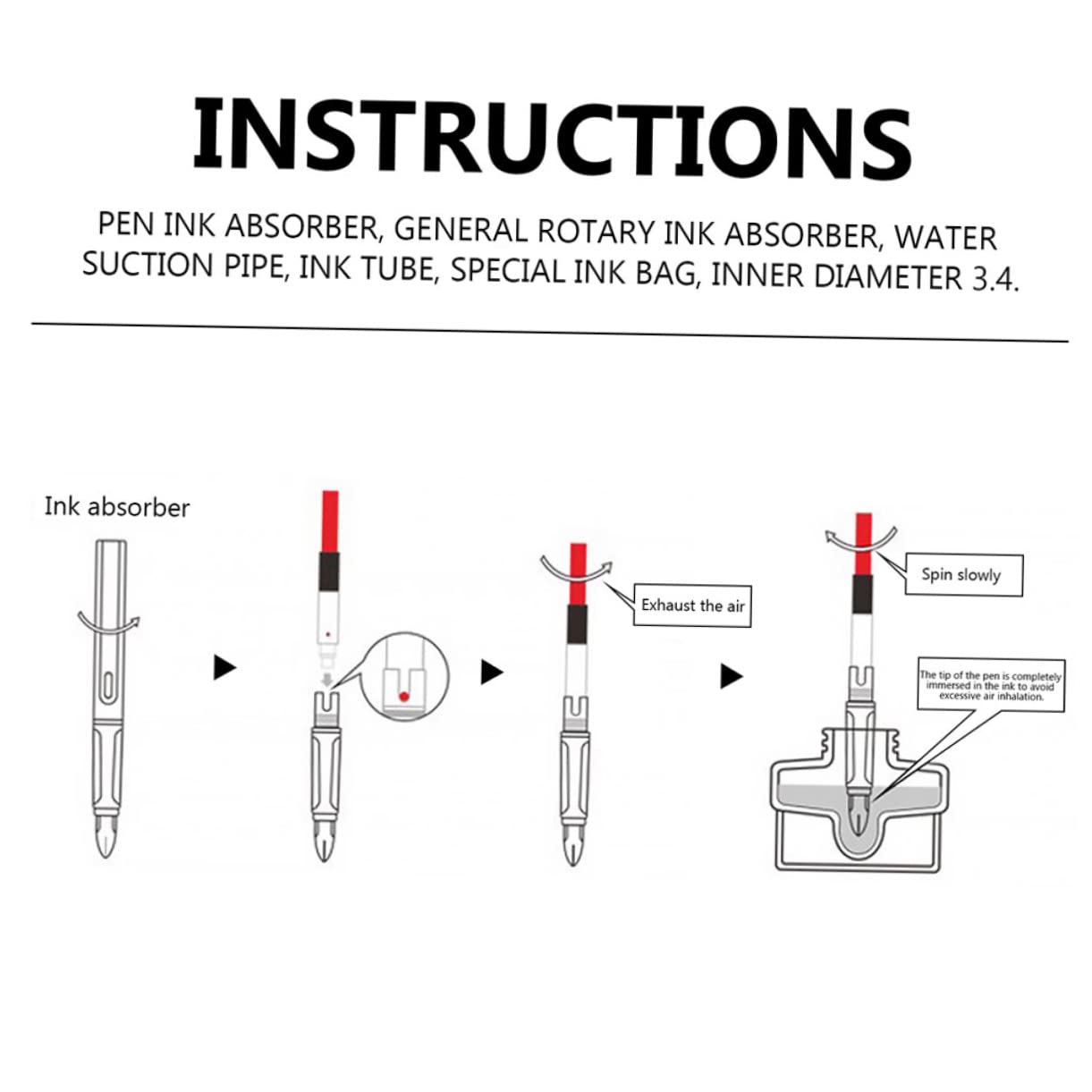 5sätze Tintenabsorber Für Füllfederhalter Universelle Rotationstyp Tintenfüllgeräte Passend Für Stifte Leicht Und Tragbar Für Pen Supplies