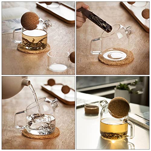 Luxshiny Tetera de Cristal Cabrilla Fría Cabrilla Helada Té de Té de Vidrio Jarra de Café Café de Café Jarra de Agua… - Imagen 4