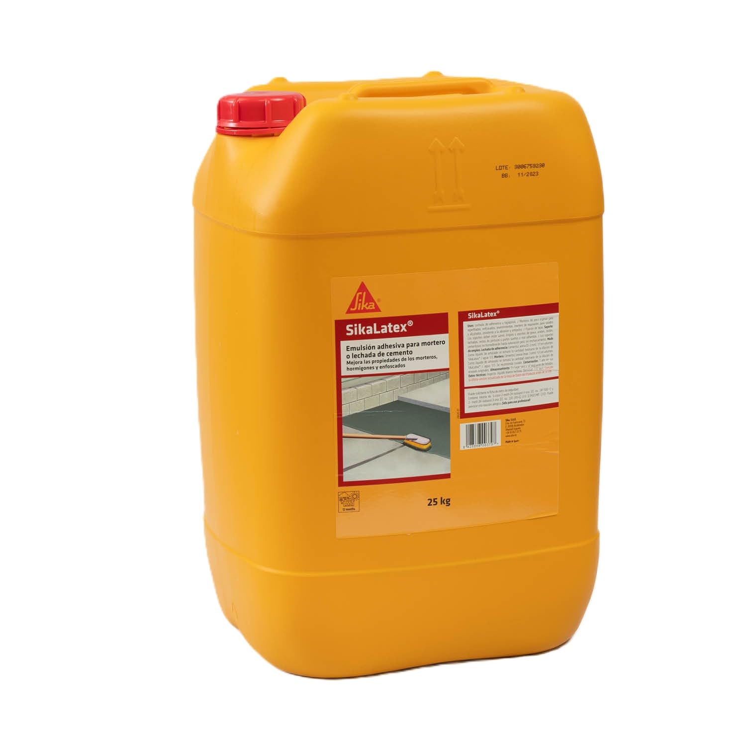 SIKA - Emulsión adhesiva mortero - SikaLatex - Blanco - 25kg | Mejora adherencia e impermeabilización - Para cemento y mortero - Aditivo - Alta resistencia - Albañilería y reparación