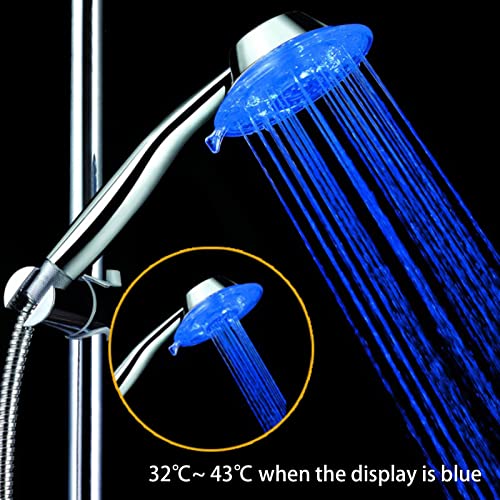 Cabezal de ducha LED con alta presión y ahorro de agua miniatura 3