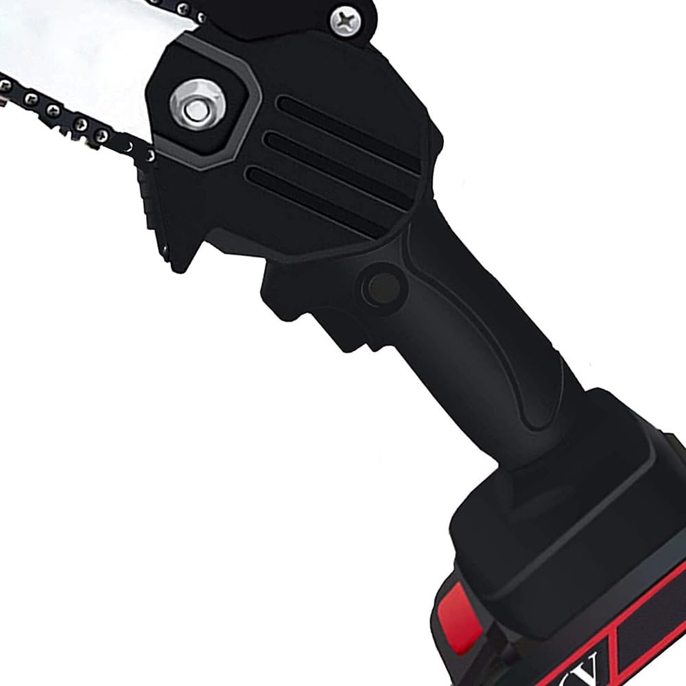 Mini motosierra a batería 48 V recargable con 2 baterías, motosierra eléctrica portátil hoja 4 pulgadas para poda árboles y ramas, sierra eléctrica de una mano con maletín