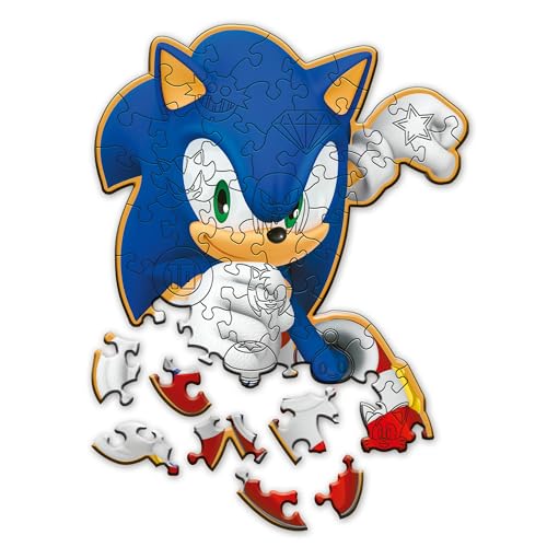 Trefl - Holzpuzzle: Sonic The Hedgehog, Fröhlicher Sonic - 50 Teile,...