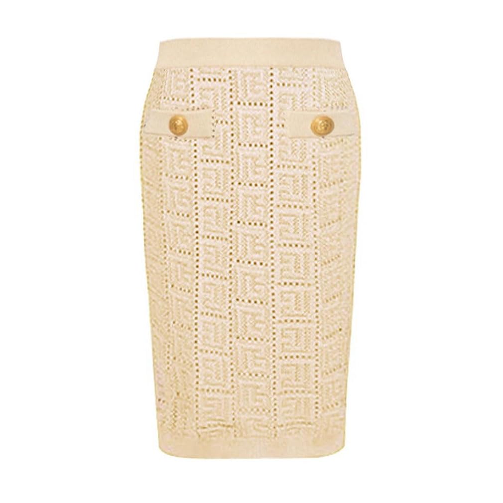Schlichter Strickrock für Damen, schmaler Bleistiftrock