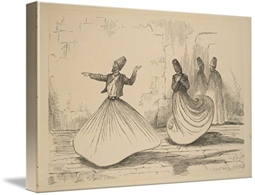 Wall Art Print Entitled On The Nile - Shebook in The Cabin- Whirling Dervi by Celestial Images | 24 x 15