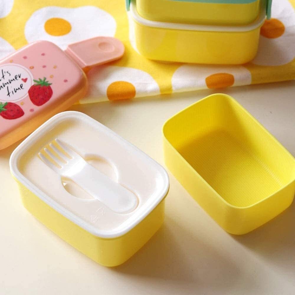 Portapranzo Bento per Bambini, Mini per Bambini, Frutta, Snack da asporto, Piccolo, Noci, Adatto al microonde e alla lavastoviglie
