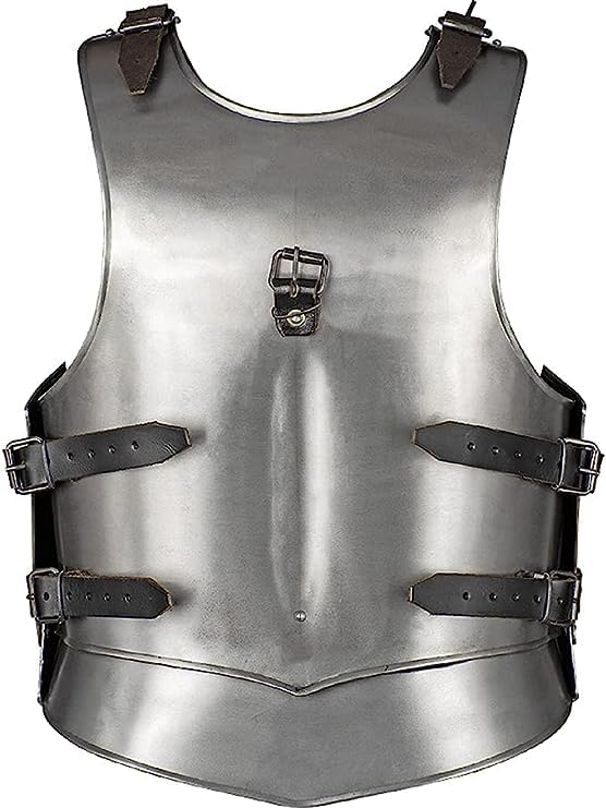 Vigor Steel Breastplate Cuirass Armour, Silver