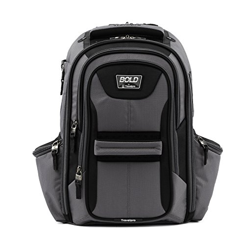Image of Travelpro Bold Lightweight Rugged Backpack, Fits up to 15.6 inch laptop and tablet sleeve, Grey /Black