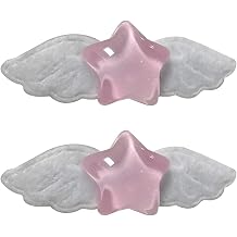 2Pcs Lovely Star Wings Hair Clip Sweet Hairpins Fashion Hair Side Clip Hair Accessory For Teens Girls Wings Hair Clip,Hair Clips,Clips and Barrettes,Hair Accessories Pink