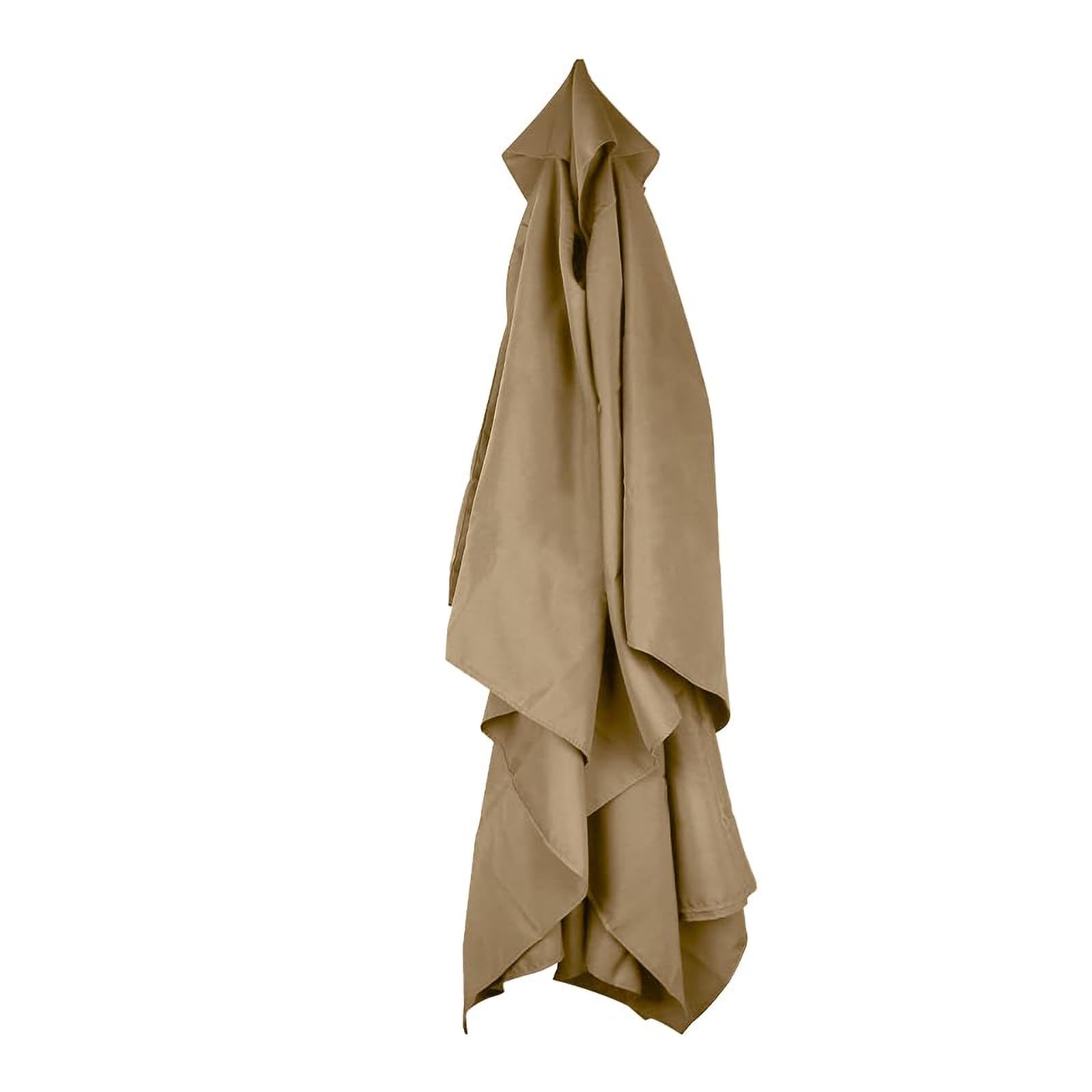 KDQRMVV replacement parasol canopy 8 arms 3.5m for outdoor overhang cantilever garden table umbrella cover(Color:Khaki)