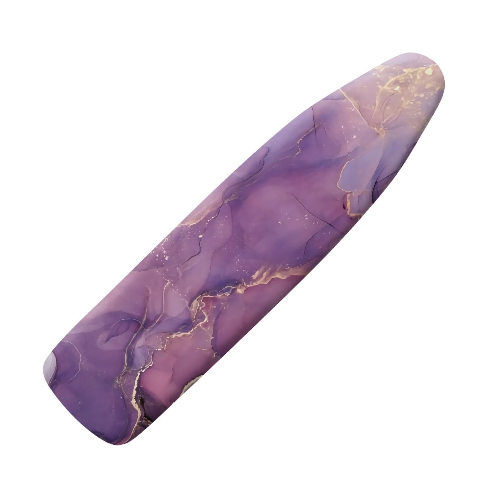 Wanyint Purple Marbling Print Ironing Board Cover with Silicone Coated Resists Scorching and Staining,Elastic Edge,Standard Size 55" x 16"