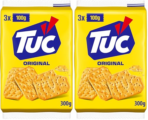 LU Tuc - Galletas Crackers Saladas Originales - Pack Ahorro de 3 x 100 g (Paquete de 2)