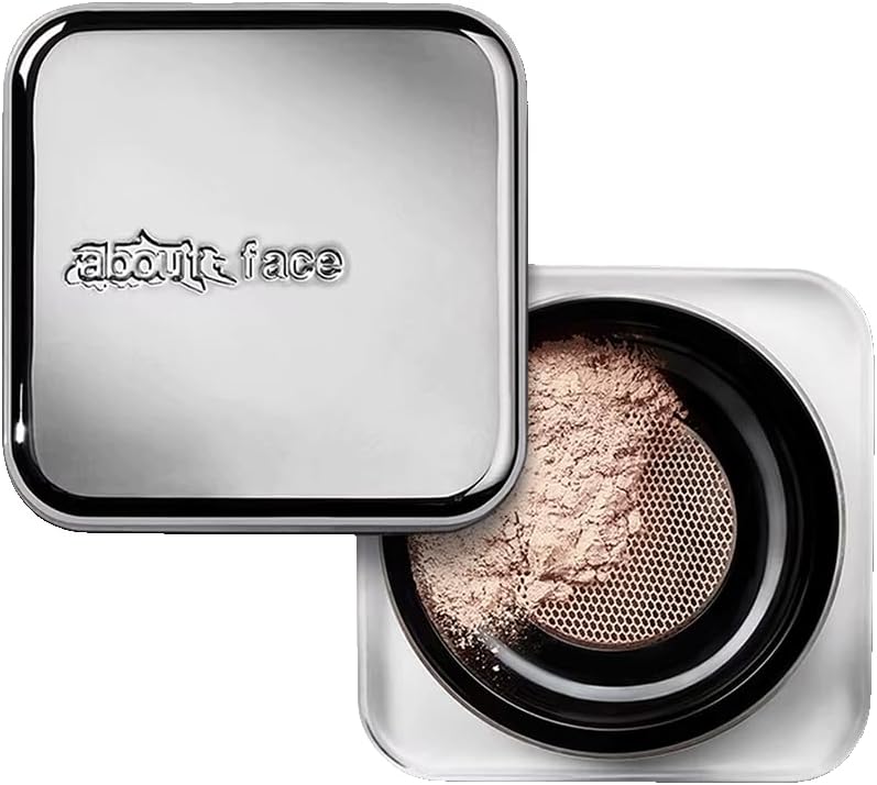 about-face Curtain Call Set & Smooth Loose Powder Bow – Lightweight, Oil-Absorbing Setting Powder with Rice Starch & Corn-Based Talc Alternative – Vegan, Cruelty-Free, – 0.35oz (Translucent)