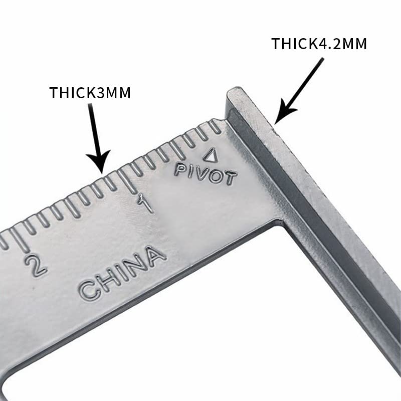 Goniometro, Righello Triangolare da 7 Pollici, Righello Quadrato a 90 Gradi, Strumento di misurazione per la Lavorazione del Legno.