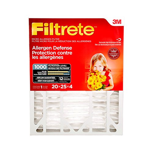 Filtrete Filtre air furnaise 20x25x4 MPR 1000 allergie