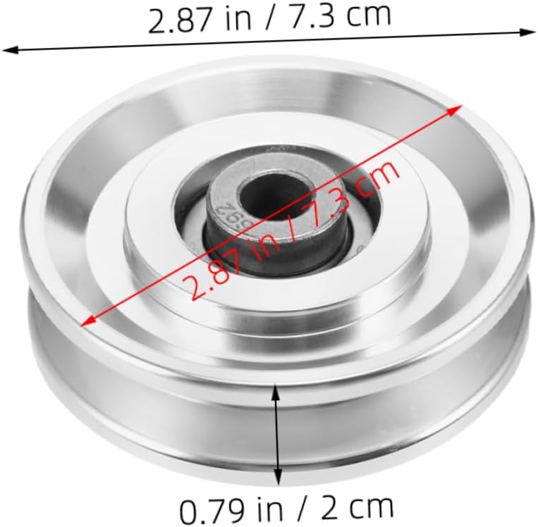 Vaguelly 2pcs Aluminum Pulley Wheel for Cable Machine Exercise Machine Parts Gym Replacement Parts Weight Lifting Pulley Accessory