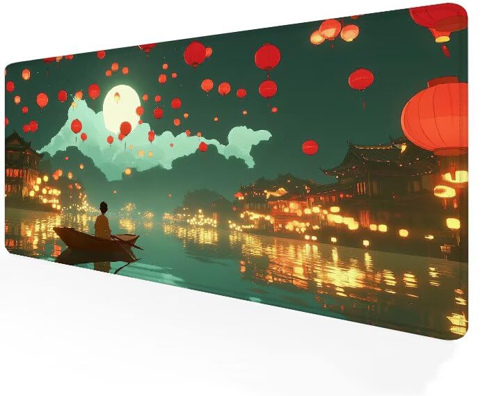 Tapis de souris rouge XXL 800x400mm en caoutchouc pour bureau