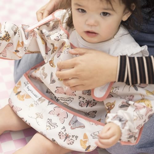 Image of Tiny Twinkle Long Sleeve Bib for Babies & Toddlers | Waterproof Smock Bib for Eating | Machine Washable & Mess-Proof Feeding Essentials | Newborn Shower Gift (Flutter, 2-4Y)
