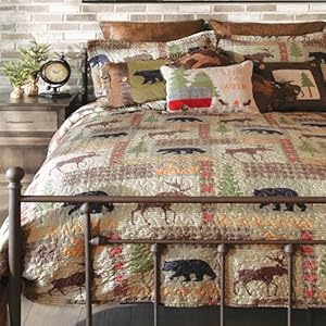 Carstens inc rustic cabin country bedding set microfiber quilt rustic lake country fullqueen  urban country home decor
