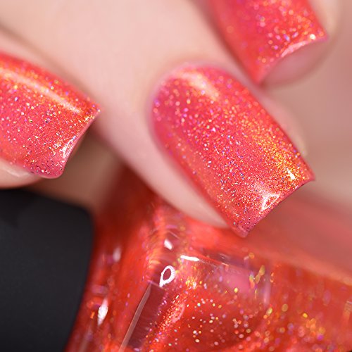 Image of ILNP On Location - Orange Coral Holographic Nail Polish