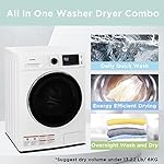 COMFEE’ 24" Washer and Dryer Combo 2.7 cu.ft 26lbs Washing Machine Steam Care, Overnight Dry, No Shaking Front Load Full-Automatic Machine, Dorm White - Image 2